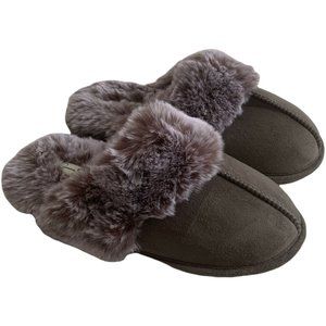 🌹COPY NWT Women’s Slippers Size M 7/8 JESSICA SIMPSON MICRO SCUFF SLIPPERS Grey